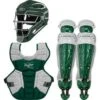 Rawlings Intermediate Dark Green VELO 2.0 Catcher's Gear Box Set: CSV2I-DG/W