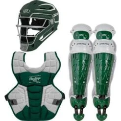 Rawlings Intermediate Dark Green VELO 2.0 Catcher's Gear Box Set: CSV2I-DG/W