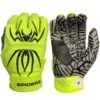 2022 Spiderz Hybrid Batting Gloves: Neon Yellow/Black