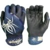 2023 Spiderz Pro Model Batting Gloves: Navy Blue/White