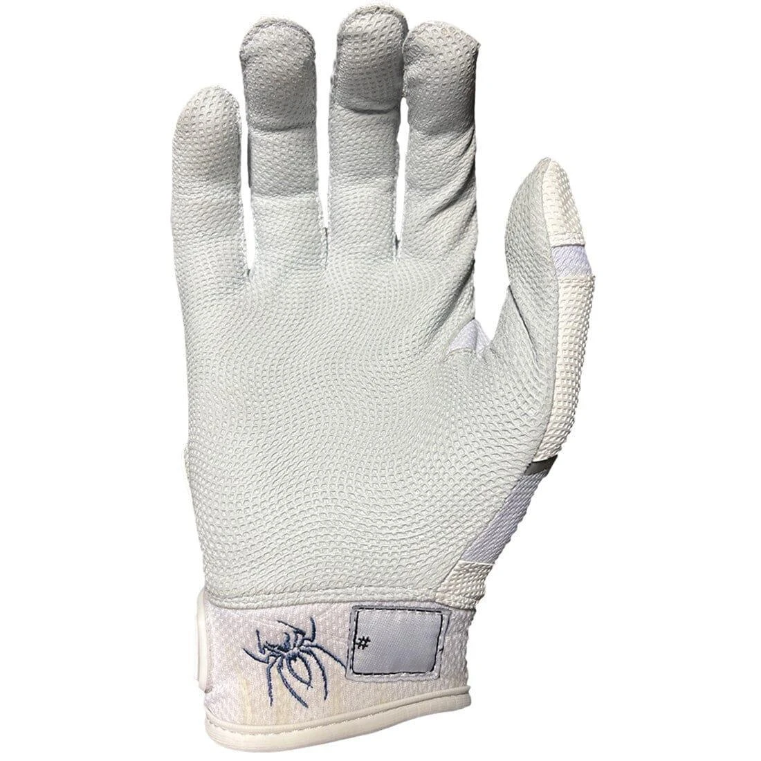 2023 Spiderz Pro Model Batting Gloves: White/Black/Silver 3 2023 Spiderz Pro Model Batting Gloves: White/Black/Silver - Image 3