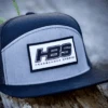 Headbanger Sports Lifestyle Pacific P787 6-Panel Arch Snapback Hat: Black / Heather Grey