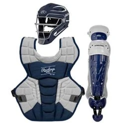 Rawlings Youth Navy/White VELO 2.0 Catcher's Gear Box Set: CSV2Y-N/W
