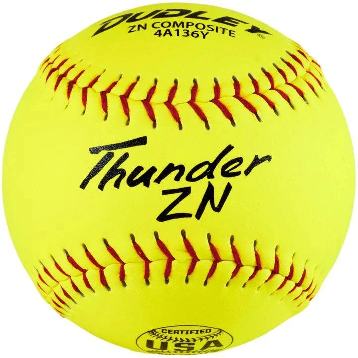 Dudley Thunder ZN .44/375 12" USA/ASA Slowpitch Softballs (DOZEN): 4A136Y 1 Dudley Thunder ZN .44/375 12" USA/ASA Slowpitch Softballs (DOZEN): 4A136Y