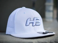 Headbanger Sports I8501 Cap America Flexfit Performance Trucker Mesh Back Hat: Whiteout