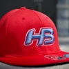 Headbanger Sports Exclusive I8508 Flexfit Aerated Performance Hat: Red / Carolina Blue