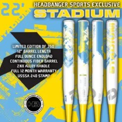 2022 DeMarini Stadium 12" USSSA Slowpitch Softball Bat: WTDXSHU-22 -EASTON Shop DeMarini Stadium SHU 22 Blue Yellow 1200x1200 d2615356 1214 4b64 826d f6ae59a48d76