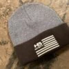 HB Sports American Flag Logo Two-Tone Cuff Beanies: Graphite