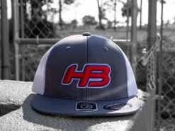 Headbanger Sports I8501 Cap America Flexfit Performance Trucker Mesh Back Hat: Graphite / White / RWB