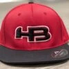 HB Sports Exclusive ES474 Fitted Baseball And Softball Hat: "Red Hat"