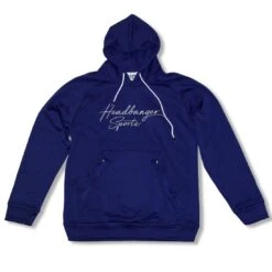 Headbanger Sports Performance Fleece Line Hoodie W/ Kangaroo Pocket: Navy