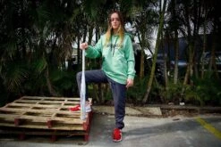 Headbanger Sports Performance Fleece Line Hoodie W/ Kangaroo Pocket: Seafoam Green -EASTON Shop KaymeGreyJoggers2