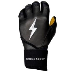 Bruce Bolt PREMIUM PRO Long Cuff Batting Gloves: Black -EASTON Shop LC BLKG LEFT