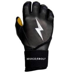 Bruce Bolt PREMIUM PRO Long Cuff Batting Gloves: Black -EASTON Shop LC BLKG RIGHT