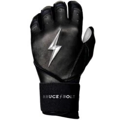 Bruce Bolt PREMIUM PRO Chrome Series Long Cuff Batting Gloves: Black -EASTON Shop LC CHRB LEFT