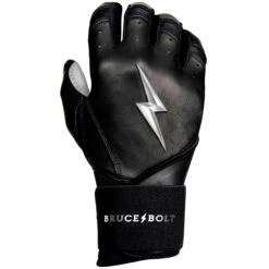 Bruce Bolt PREMIUM PRO Chrome Series Long Cuff Batting Gloves: Black -EASTON Shop LC CHRB RIGHT