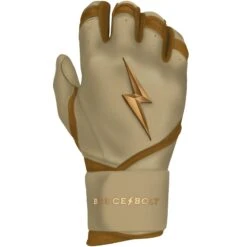 Bruce Bolt PREMIUM PRO Gold Series Batting Gloves: Long Cuff -EASTON Shop LC GLD RIGHT