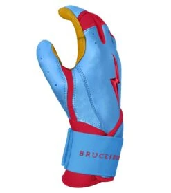 Bruce Bolt PREMIUM PRO BADER Series Long Cuff Batting Gloves: Baby Blue -EASTON Shop LC HBB SIDE