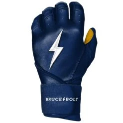 Bruce Bolt PREMIUM PRO Long Cuff Batting Gloves: Navy -EASTON Shop LC NVYG LEFT