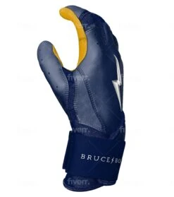 Bruce Bolt PREMIUM PRO Long Cuff Batting Gloves: Navy -EASTON Shop LC NVYG SIDE