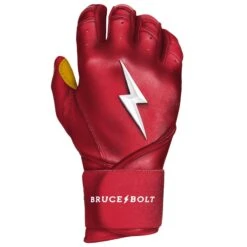 Bruce Bolt PREMIUM PRO Long Cuff Batting Gloves: Red -EASTON Shop LC REDG RIGHT