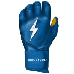 Bruce Bolt PREMIUM PRO Long Cuff Batting Gloves: Royal -EASTON Shop LC ROYG LEFT