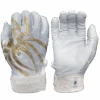2022 Spiderz PRIZM Batting Gloves: White/Gold