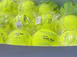 Worth 12" Super Gold Dot PRO M USSSA Slowpitch Softballs (Dozen): UM12CY -EASTON Shop PhotoMar11 121104PM