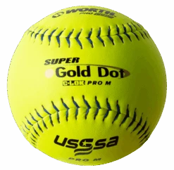 Worth 12" Super Gold Dot PRO M USSSA Slowpitch Softballs (Dozen): UM12CY