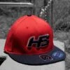Headbanger Sports I8503 Cap America Flexfit Perforated Performance Hat: Red & Black