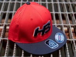 Headbanger Sports I8503 Cap America Flexfit Perforated Performance Hat: Red & Black -EASTON Shop Red2