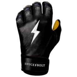 Bruce Bolt PREMIUM PRO Short Cuff Batting Gloves: Black -EASTON Shop SC BLKG LEFT