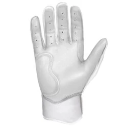 Bruce Bolt PREMIUM PRO Chrome Series Short Cuff Batting Gloves: White -EASTON Shop SC CHRW PALM