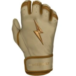 Bruce Bolt PREMIUM PRO Gold Series Batting Gloves: Short Cuff -EASTON Shop SC GLD RIGHT