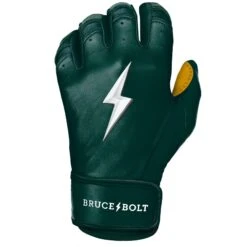 Bruce Bolt PREMIUM PRO Short Cuff Batting Gloves: GREEN -EASTON Shop SC GRNG LEFT