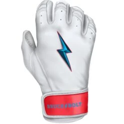 Bruce Bolt PREMIUM PRO BRINSON Series Short Cuff Batting Gloves: White -EASTON Shop SC LBW RIGHT