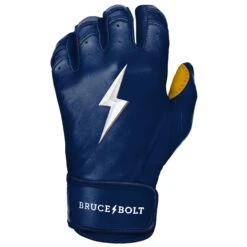 Bruce Bolt PREMIUM PRO Short Cuff Batting Gloves: Navy -EASTON Shop SC NVYG LEFT
