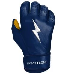 Bruce Bolt PREMIUM PRO Short Cuff Batting Gloves: Navy -EASTON Shop SC NVYG RIGHT