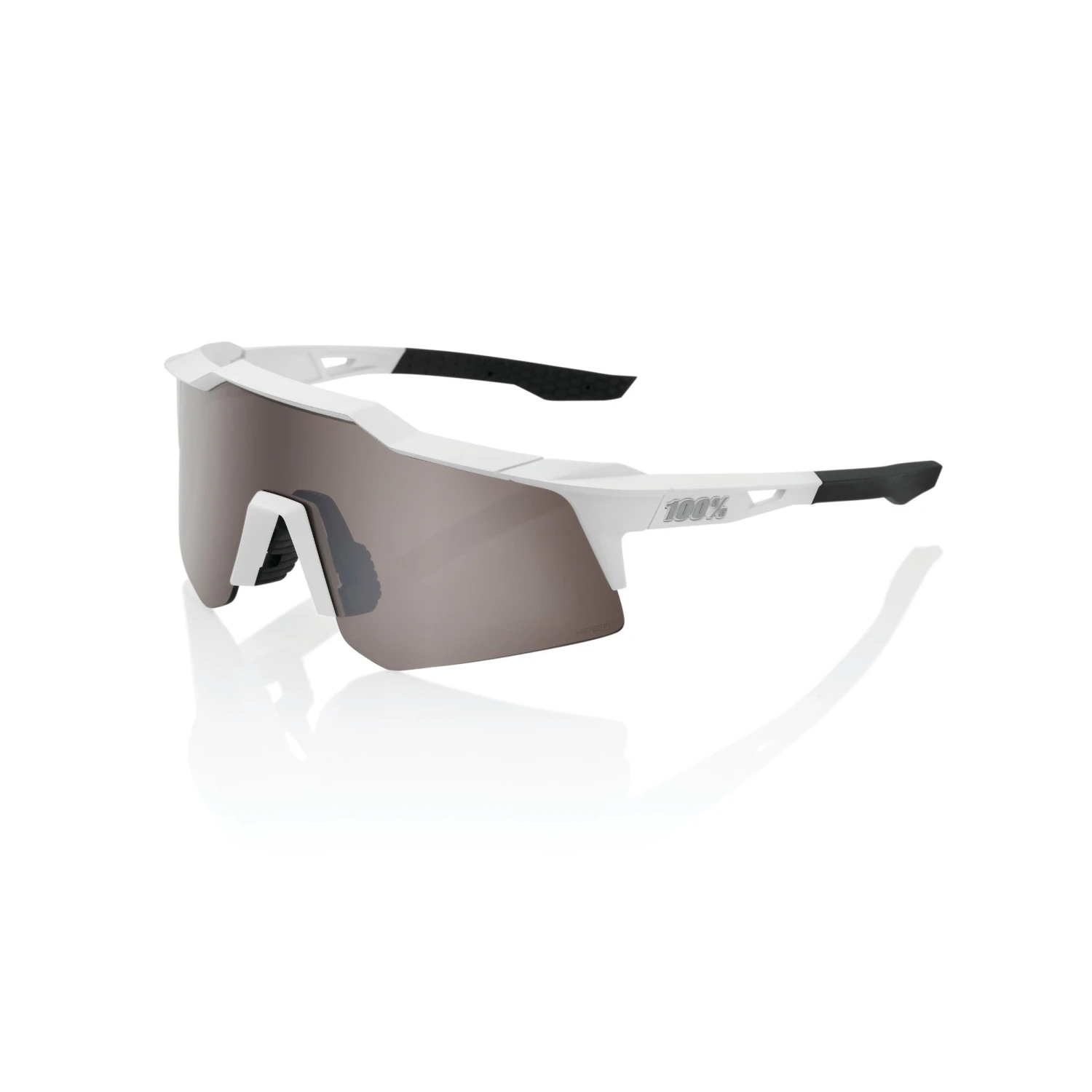 100% SPEEDCRAFT XS Matte White - HiPER Silver Multilayer Mirror Lens 1 100% SPEEDCRAFT XS Matte White - HiPER Silver Multilayer Mirror Lens