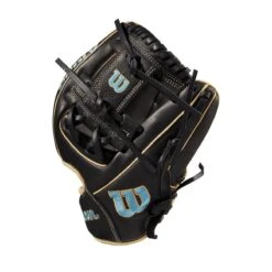 2022 Wilson A1000 DP15 11.5" Infield Baseball Glove: WTA10RB22DP15 -EASTON Shop WBW100132 2 A1000 DP15 IF 115 Blue Black Blonde.png.cq5dam.web .1200.1200