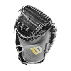 2023 Wilson A2000 M2 33.5" Baseball Catcher's Mitt: WBW100977335 -EASTON Shop WBW100977 2 A2000 C M2SS 335 Grey Black.png.cq5dam.web .1200.1200