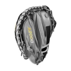 2023 Wilson A2000 M2 33.5" Baseball Catcher's Mitt: WBW100977335 -EASTON Shop WBW100977 3 A2000 C M2SS 335 Grey Black.png.cq5dam.web .1200.1200