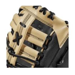 2023 Wilson A2000 1679 Super Skin 12.5" Baseball First Base Mitt: WBW100979125 -EASTON Shop WBW100979 4 A2000 1B 1679SS 125 Black BlackSS Blonde.png.cq5dam.web .1200.1200