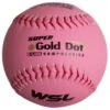Worth Pink 12" WSL Super Green Dot 47/400 Slowpitch Softballs (Dozen): WPS12WSLC
