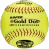 Worth 12" Super Gold Dot WSL Slowpitch Softballs (Dozen): YS44WSLC
