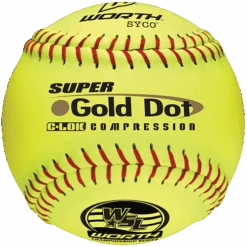 Worth 12" Super Gold Dot WSL Slowpitch Softballs (Dozen): YS44WSLC