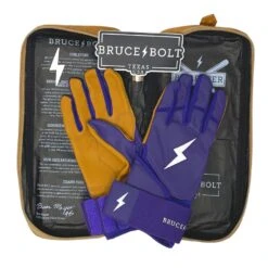 Bruce Bolt PREMIUM PRO Long Cuff Batting Gloves: Purple -EASTON Shop premium pro long cuff batting gloves purple brucebolt 220810