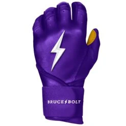 Bruce Bolt PREMIUM PRO Long Cuff Batting Gloves: Purple -EASTON Shop premium pro long cuff batting gloves purple brucebolt 452803