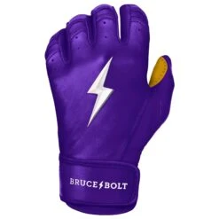 Bruce Bolt PREMIUM PRO Short Cuff Batting Gloves: Purple -EASTON Shop premium pro short cuff batting gloves purple brucebolt 315746